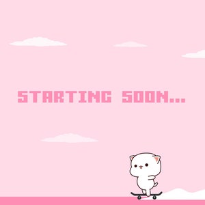 x4 Animated Stream Screens / Starting Soon / Kawaii / Offline / Brb / TFW / Stream End