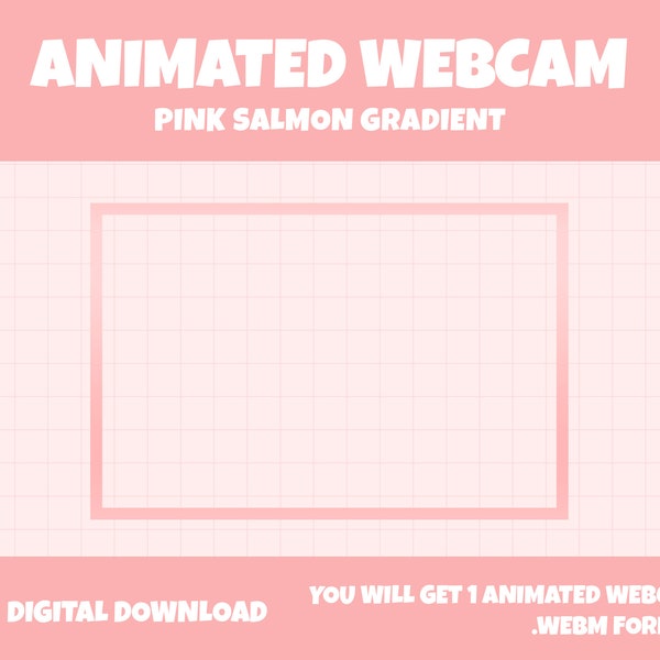 x2 Animated Pink Salmon Webcam Overlay