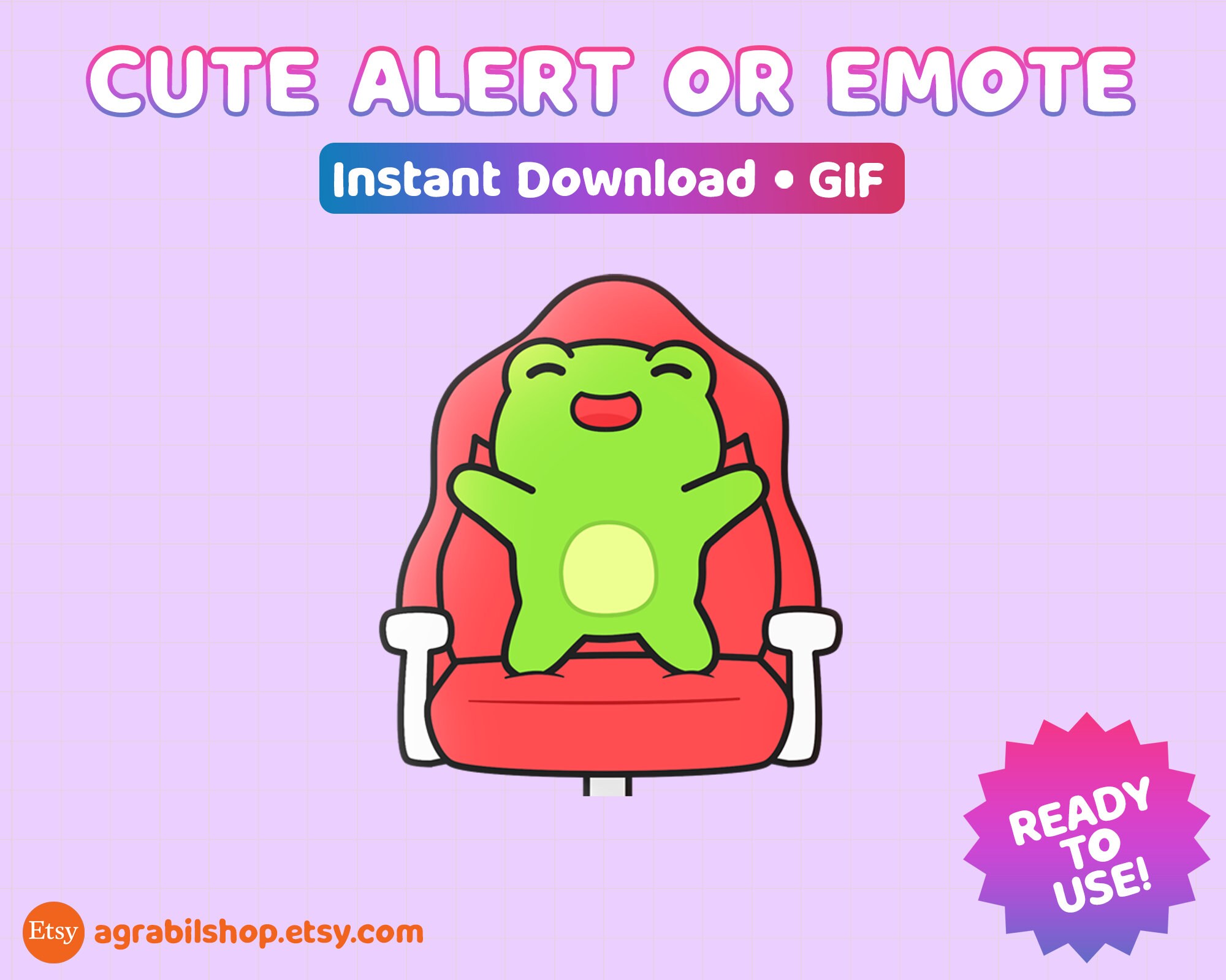 1 Frog Animated Emote Gaming Chair Spin Frog Cute Animated Emote