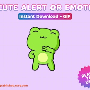 1 Frog Animated Emote | Dancing Cute Frog | Cute Animated Emote | Discord Emote | Twitch Alerts or Emotes
