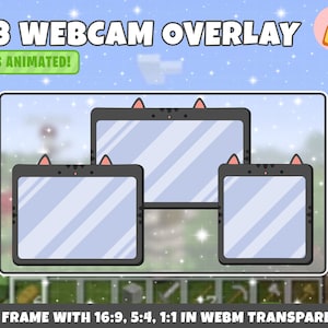 Webcam Overlay Animated Blink Kitty