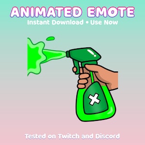 4 ANIMATI Spray Bottle BAD Emotes Twitch / Emote animata Bottle Spray per gli streamer