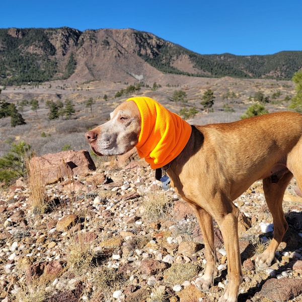 Vizsla Snood, Fleece, Winter Dog Hat, Dog Hood, Neck Warmer - Made in USA