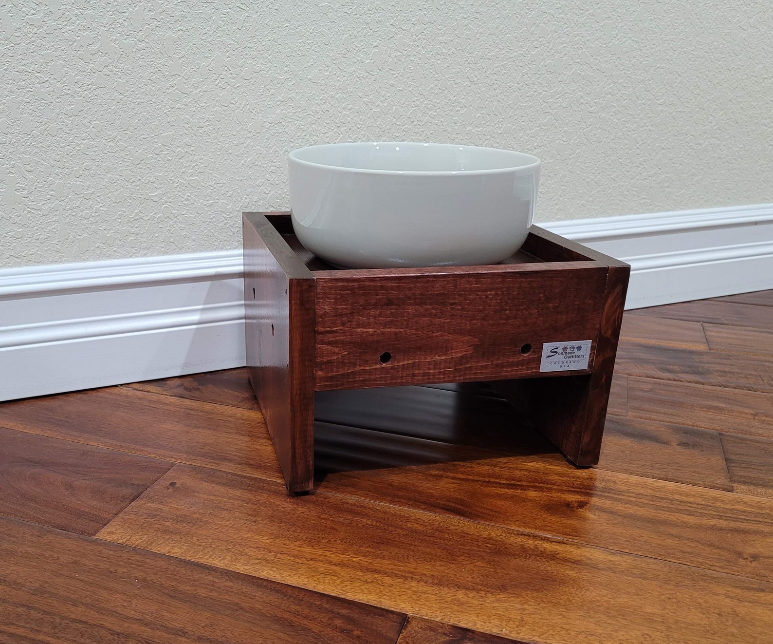 Elevated Dog Bowl Platform Dog Dish Deck Raised Pet Feeder Etsy