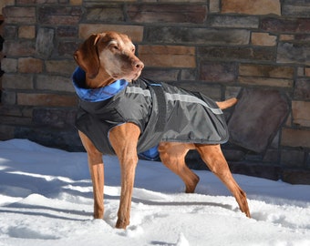 Casual Canine Coat, Winter Dog Jacket, Dog Raincoat, Fleece  lined, Warm Weatherproof Dog Coat, Reflective, Custom, Made in USA