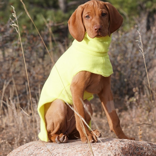 Vizsla Puppy Poncho, Puppy Coat, Fleece Winter Dog Jacket, Warm Dog Coat for Puppies  - Made in USA