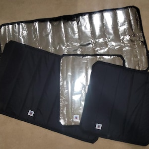 Custom Insulated Van Window Covers Black/Reflective Reversible Magnetic Campervan RV All Season Light Blocking Transit Sprinter ProMaster