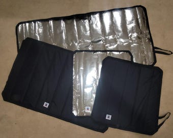 Custom Insulated Van Window Covers Black/Reflective Reversible Magnetic Campervan RV All Season Light Blocking Transit Sprinter ProMaster