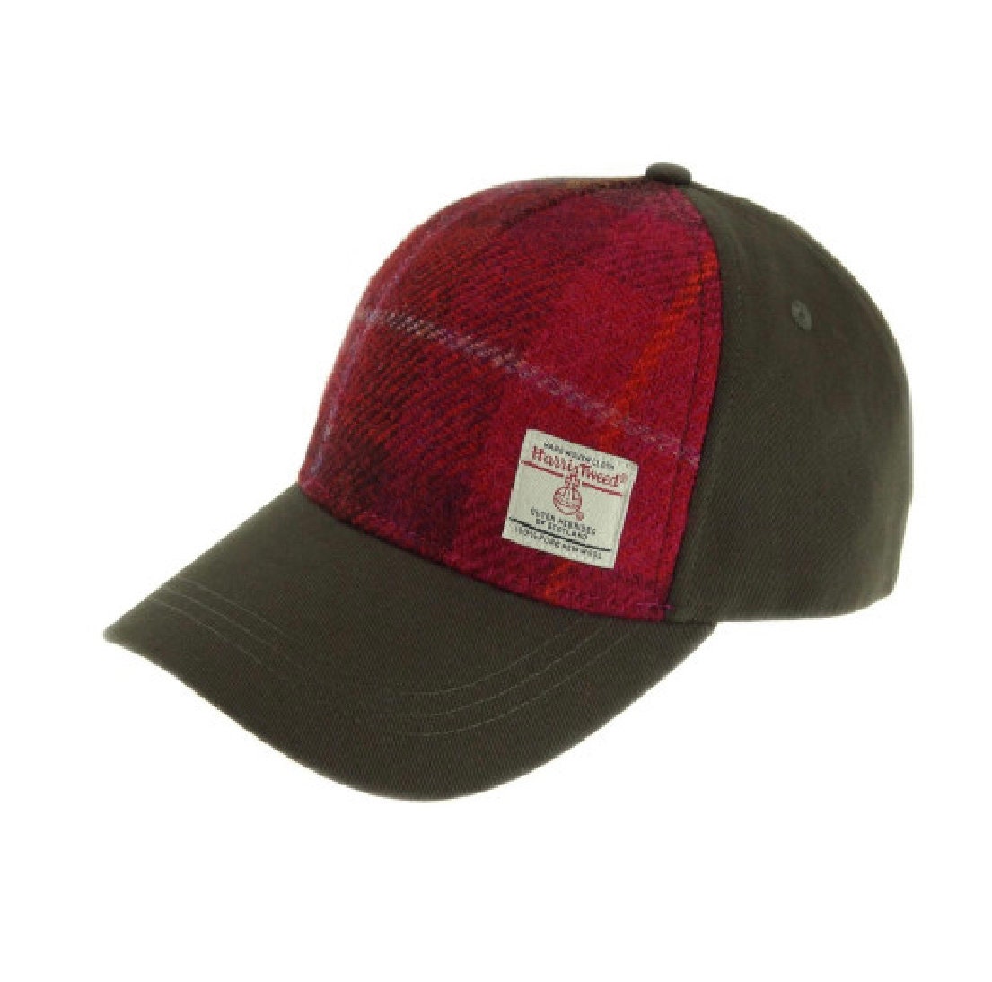 Harris Tweed Baseball Cap Deep Pink 