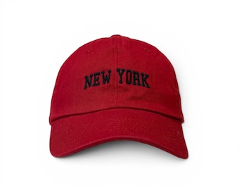 Gorra roja de papá de Nueva York