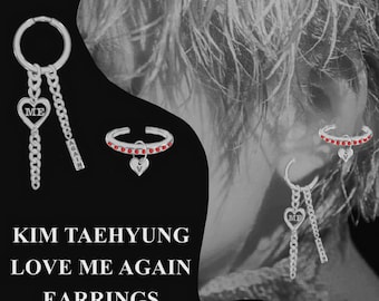 PREORDER Bts Taehyung V love me again earrings