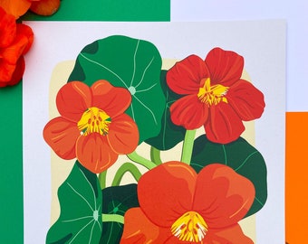 Nasturtium A4 Print (Recycled Paper)