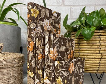 Brown Floral Sketchbooks (Made from old paper stock)