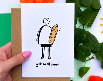 Get Well Soon Card (Made from 100% Recycled Paper)