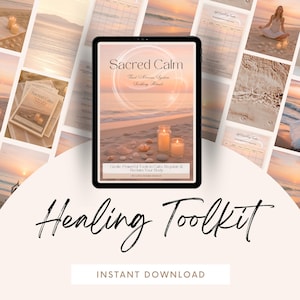 Sacred Calm Nervous System Healing Toolkit | Anxiety Relief PDF | Trauma Recovery Journal | Somatic Therapy Guide | Art & Tracker Printable