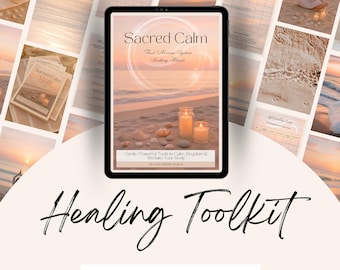 Kit de herramientas para la sanación del sistema nervioso Sacred Calm / Alivio de la ansiedad (PDF) / Diario de recuperación de traumas / Guía de terapia somática / Arte y seguimiento imprimible