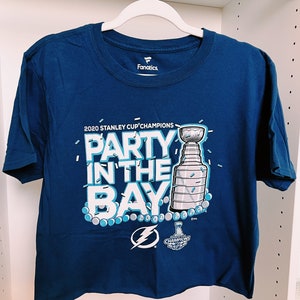 TIE-DYE BLUE Lightning Stanley Cup Champions T-shirt ADULT