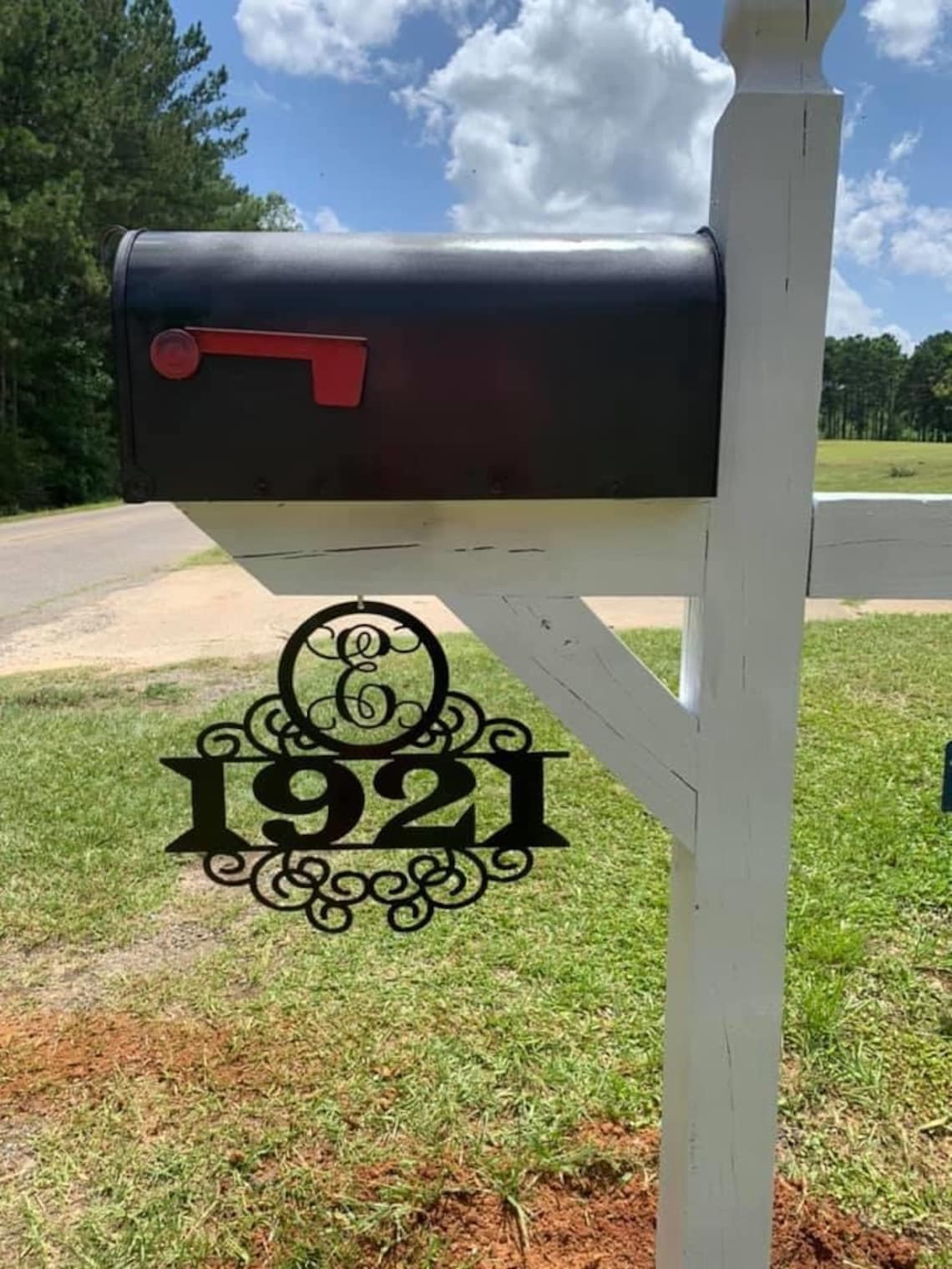 Custom Monogram Mailbox Address Sign Etsy