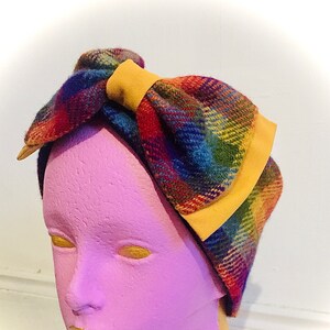 Bandeau D'hiver, Pure laine bandeau, Harris tweed bandeau, Couvre oreille, Cache oreille, Arc en ciel bandeau
