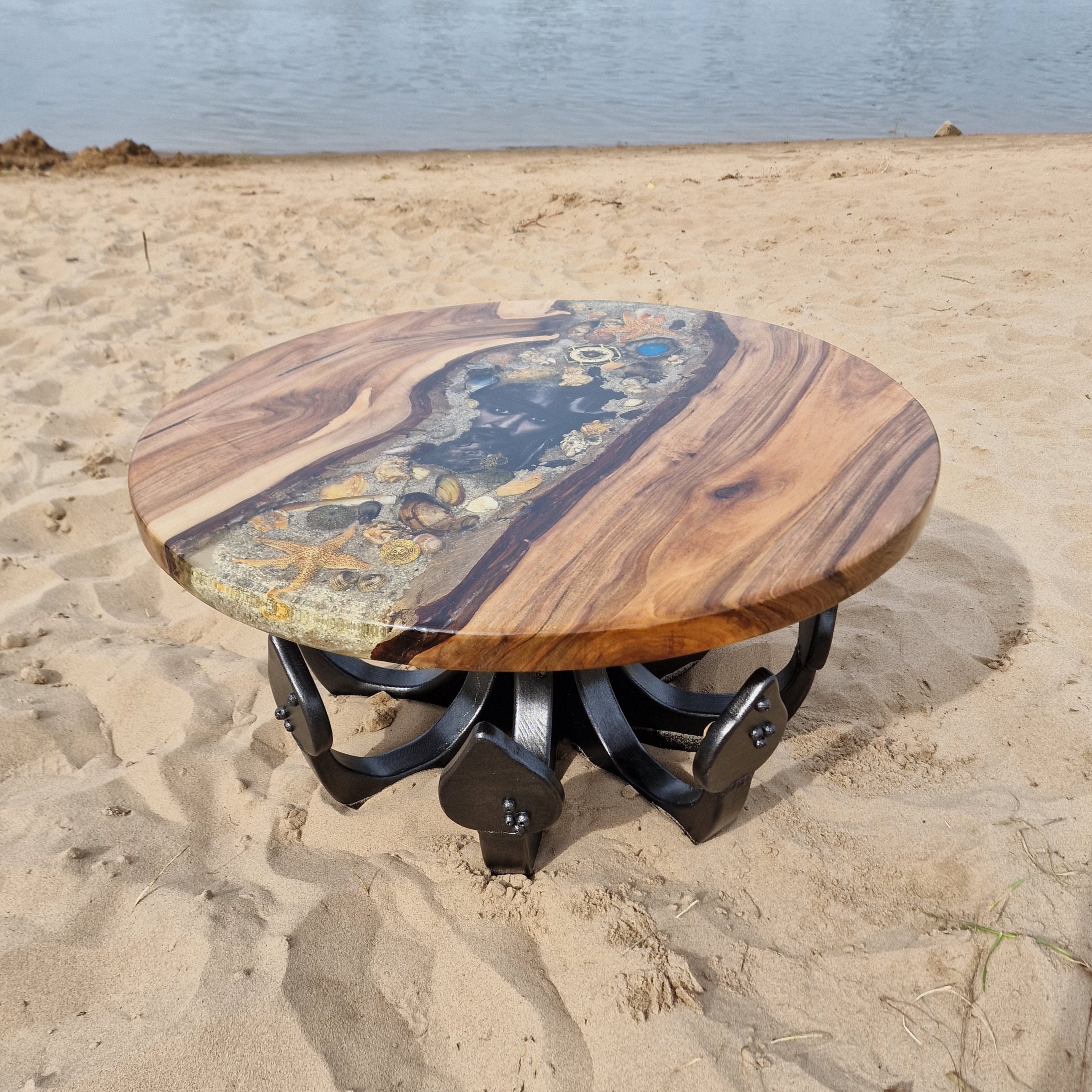 Resin Ocean Wave Coffee Table, 3d Table, Stingrays, Living Room Table, Home  Decor, Round Table, Epoxy Resin Table, Ocean Wave Resin Table 