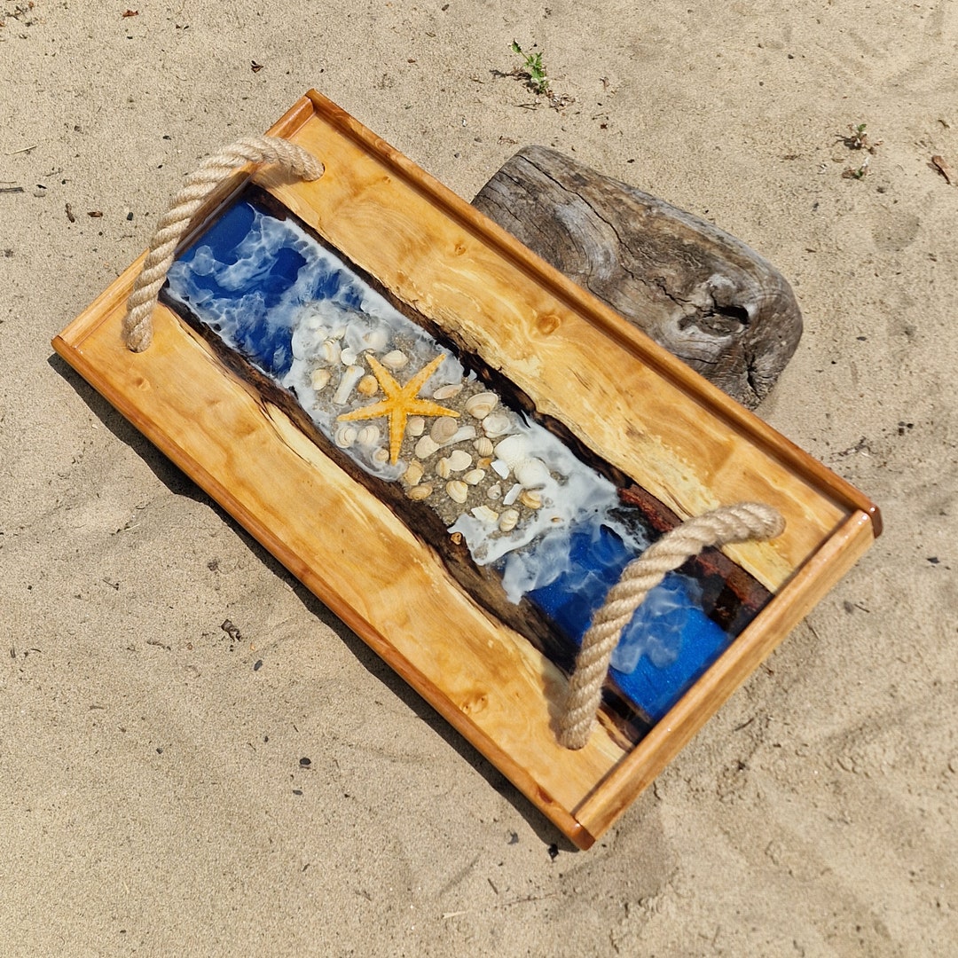 Maritime XL Serving Tray Made of Birch Wood Work of Art North Etsy