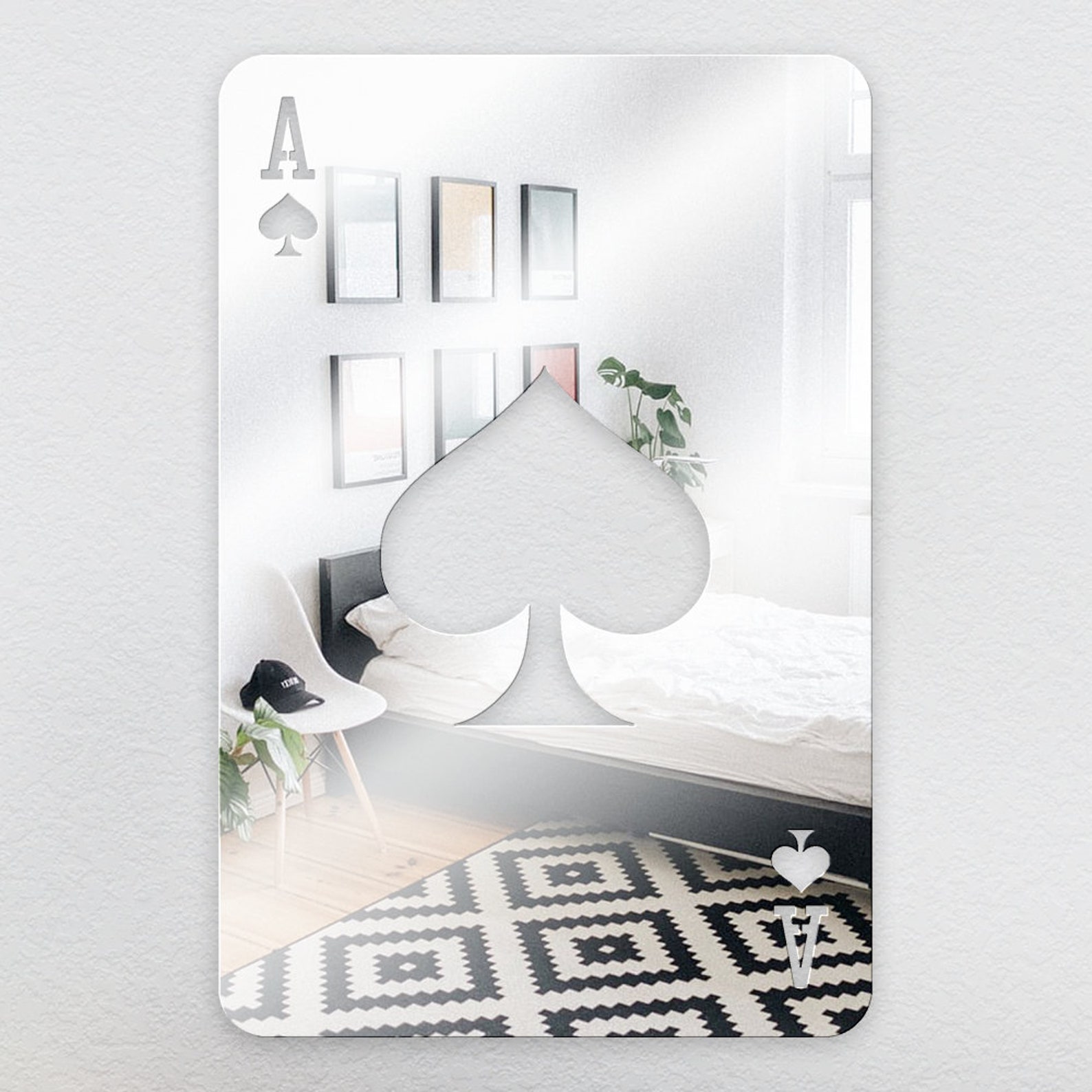 Acrylic Ace of Spades Mirror Size 100 mm to 1200 mm Etsy