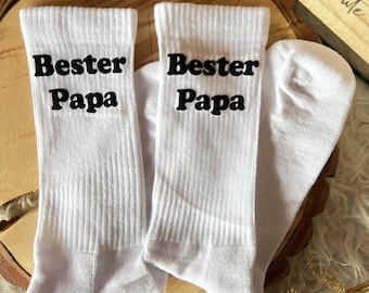 Socken „Bester Papa“ – Geschenk für Papa | Vatertag Geschenk | Lustige Herrensocken | Papa Geschenkidee