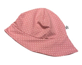 Cappello da sole, cappello estivo, cappello, estate, sole, regalo, accessori, vacanza, spiaggia, vacanza, pois, bambini rosa antico