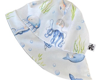 Cappello da sole, cappello estivo, cappello estivo, sole, regalo, accessori, vacanze, spiaggia, cappello estivo balene, pesci, ragazzi, ragazze bambini marittimi
