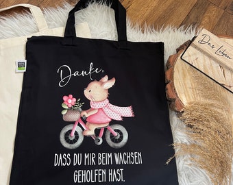 Einkaufstasche personalisiert, Erzieherin, Geschenk Ostern Geburtstag Accessoires Tasche Jutebeutel Name Abschiedsgeschenk