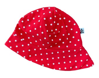 Cappello da sole, cappello estivo, cappello, estate, sole, regalo, accessori, vacanze, spiaggia, vacanze, pois, rosso, bambini