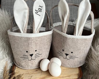 Osterkorb personalisiert, osterbeutel, ostertasche, personalisiert Ostern Geschenk, jute, Tasche, Accessoires, junge, Mädchen, Hase