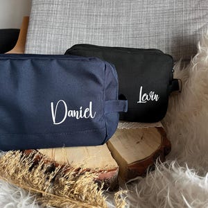 Kulturbeutel personalisiert Kinder Männer Frauen Geschenk Weihnachten Geburtstag Accessoires mit Namen, Kosmetiktasche Wäschebeutel