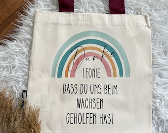 Einkaufstasche personalisiert, Erzieherin, Geschenk Geburtstag Accessoires Tasche Jutebeutel Name fair Trade bio stoffbeutel Abschied 50271