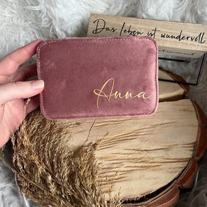 Coffret à bijoux personnalisé, boîte à bijoux, coffret à bijoux en velours avec nom, coffret à bijoux cadeau