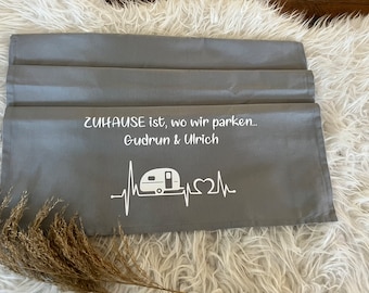 Geschirrtuch Camping, Wohnwagen personalisiert, Geschenk, Geburtstag, Kleinigkeit, Weihnachten, Ostern, minimalistisch, vintage, Urlaub