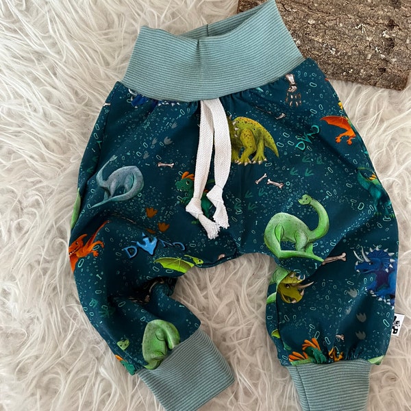 Pumphose Harmeshose Jogginghose alle Größen junge Dino Dinosaurier Hose Geschenk Geburt Weihnachten Geburtstag Accessoires Ostern