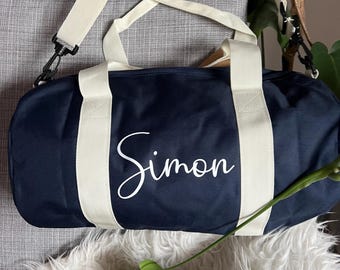 Gepersonaliseerde sporttas - Aanpasbaar met naam - Sporttas/reistas voor meisjes, verjaardagscadeau, sporttas voor jongens