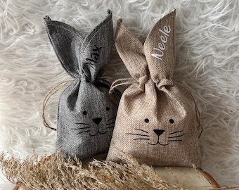 Ostertäschchen, Osterkorb personalisiert, osterbeutel, personalisiert Ostern Geschenk, jute, Tasche, Accessoires, junge, Mädchen, Hase