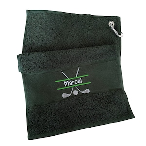 Golfhandtuch Golf personalisiert Handtuch Initialen Sport Golf spielen Golfer Geschenk Geburtstag 6001
