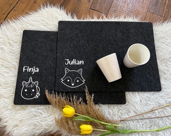 Placemat placemat personalized children's birthday placemat gift felt Christmas table decoration set table coaster