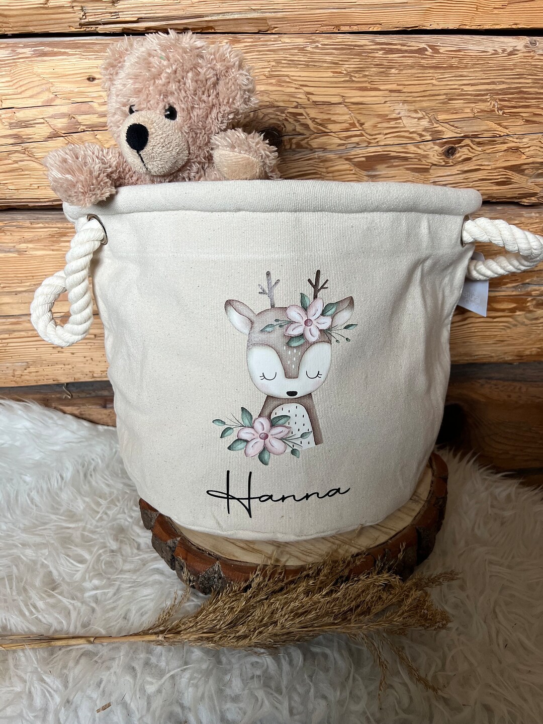Storage Basket Personalized for Toys Basket Toy Toy Box Gift Utensilio Deer Reindeer Etsy