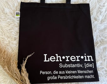 Shopping Bag Teacher Teacher Gift Christmas Birthday Accessories Bag Jute Bag Noun Cloth Bag Graduation Thank You