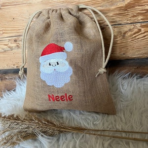 Nikolaussäckchen Geschenk Säckchen Nikolaus Geschenk Weihnachten Nikolausstiefel personalisiert Weihnachtsmann Jute Jutesäckchen 3003 Bild 9