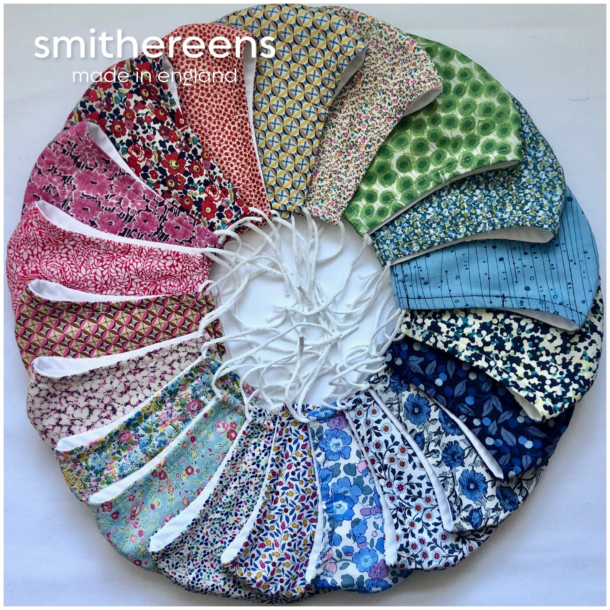 Liberty Print Face Mask Triple Layer Tana Lawn 100% Cotton Adjustable…