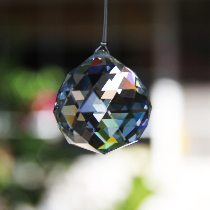 Hanging Crystal Suncatcher Hanging Ball Home Decor Party Etsy