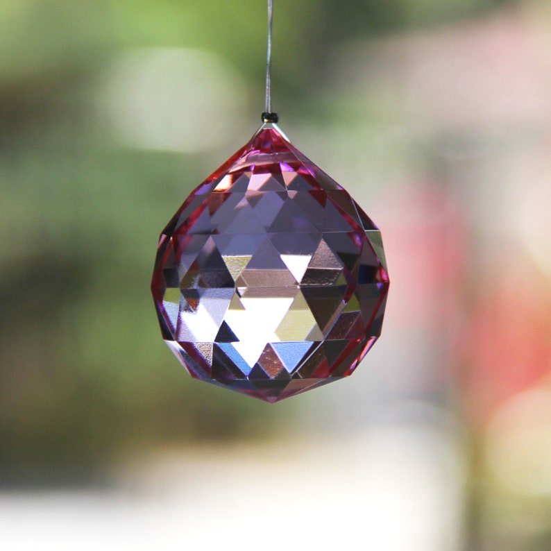Hanging Crystal Suncatcher Hanging Ball Home Decor Party Etsy