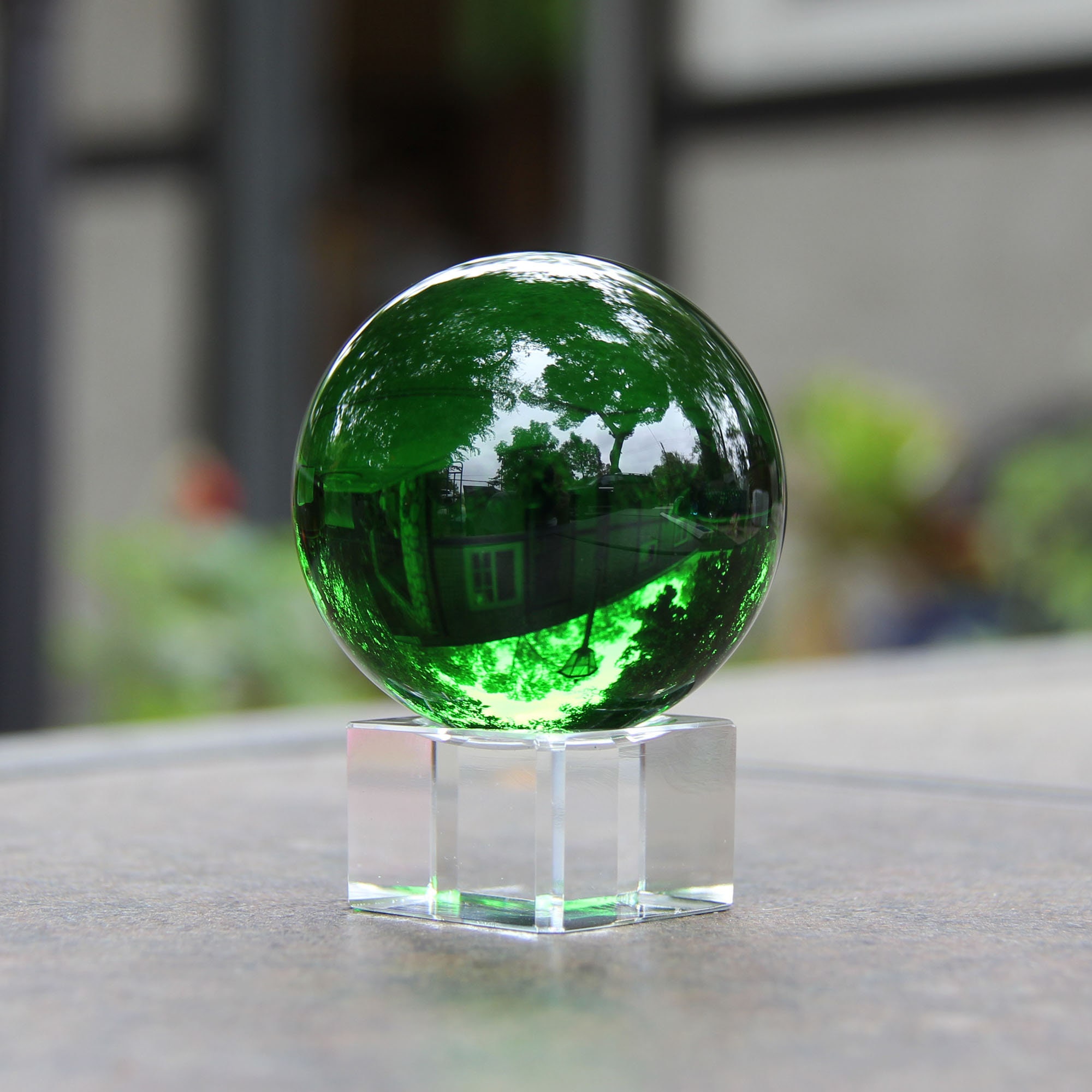 6 Cm Crystal Ball,blue Leaded Crystal Glass Gazing Crystal Ball