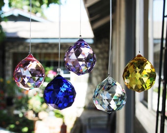 Hanging Crystal Suncatcher, Hanging ball, Home Decor, Party Decor, Rainbow light maker, Crystal ball,40 mm Ball