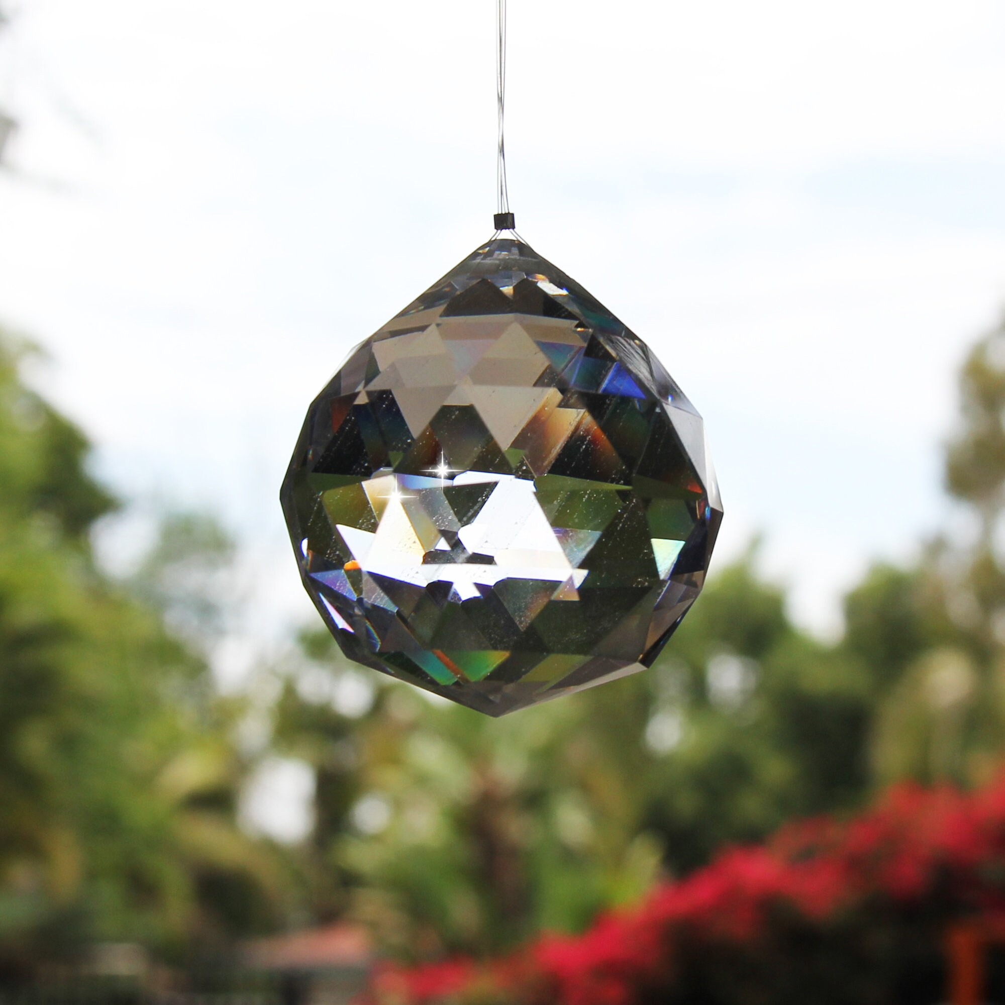 Set of 5 Crystal Ball Prisms - Sun Catcher Rainbow Maker Handmade Hanging Crystals